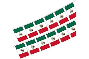 Celebrate Mexican Independence Day with Vibrant Festive Decorations: Mexico Flags Small String Pennant Banner
