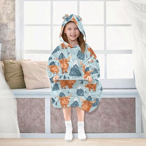 Couverture à capuche motif coquelicots cadeau idéal pour fille
