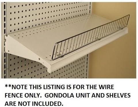 Chrome Gondola Shelf Wire Fence Fits Lozier & Madix Gondola Shelving - 3" H x 48" L - 5 Pack image 5