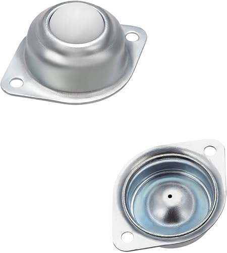 Miniatura 3 de Chiloskit 4 ruedas redondas de 1 pulgada de rodillos de transferencia de bolas montadas con tornillo (bola de acero de 1 pulgada, 4 unidades)