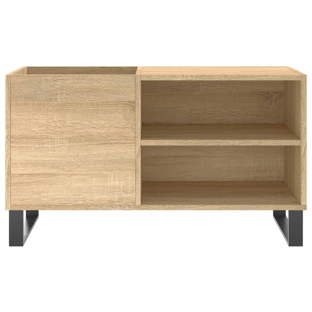 Tomostar Support pour Tourne-Disque, Porte-disques Présentoir Meuble de Rangement pour Disques Vinyles chêne Sonoma 85x38x48 cm Bois d'ingénierie