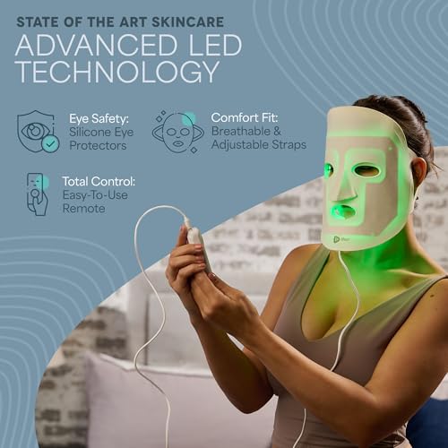 Image of LifePro Red Light Therapy Mask -Revitaglow Infrared Red Light Therapy For Face - 52 Triple Chip LED Mask with 3 Modes - Daily Skin Wellness and Comfort