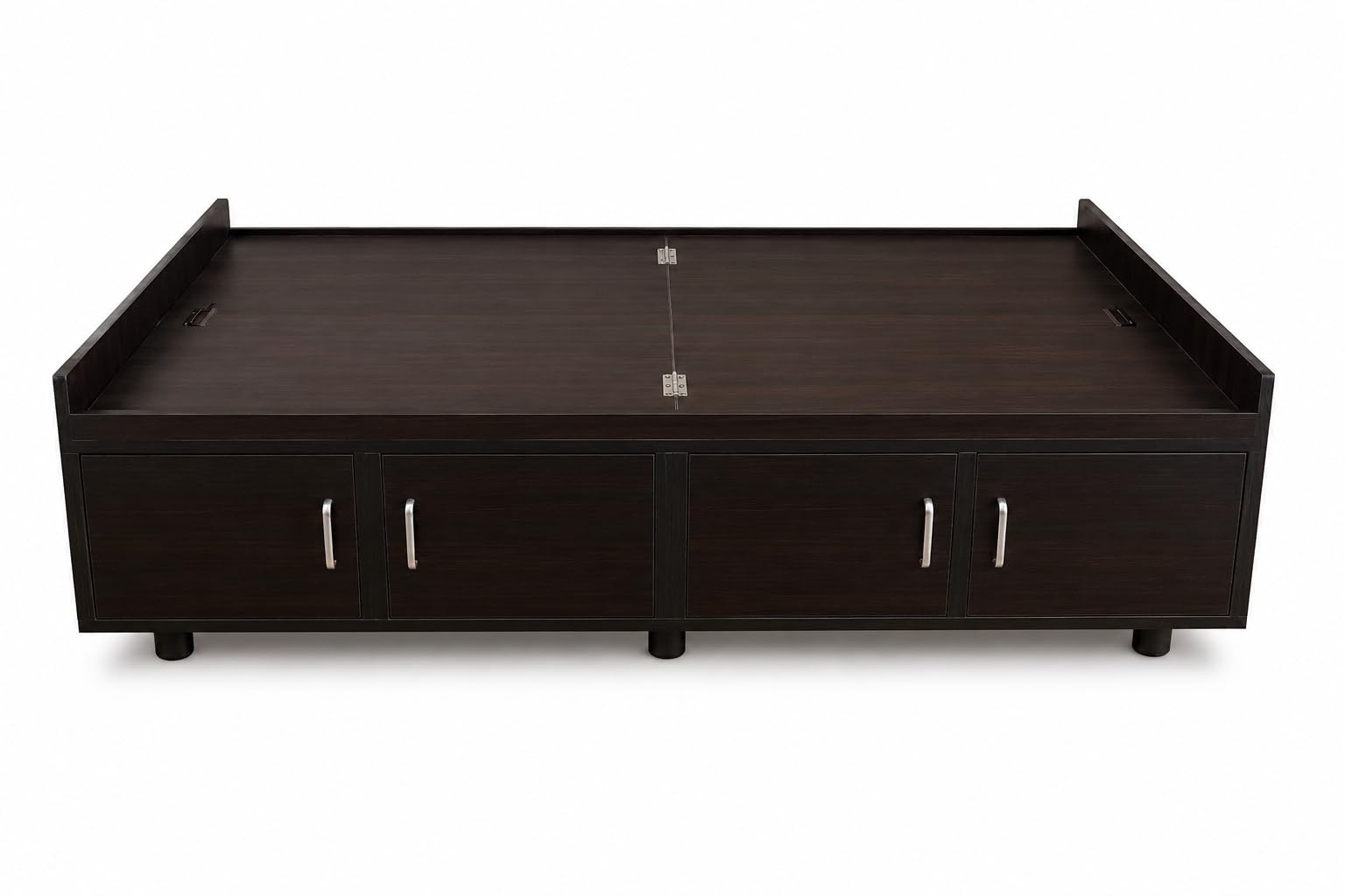 Single Bed (72 X 36 X 18 inches) with Storage Box | Wooden Engineered Wood Single Bed Frame | Hidden Storage with Easy Door | Dark Brown-image-23