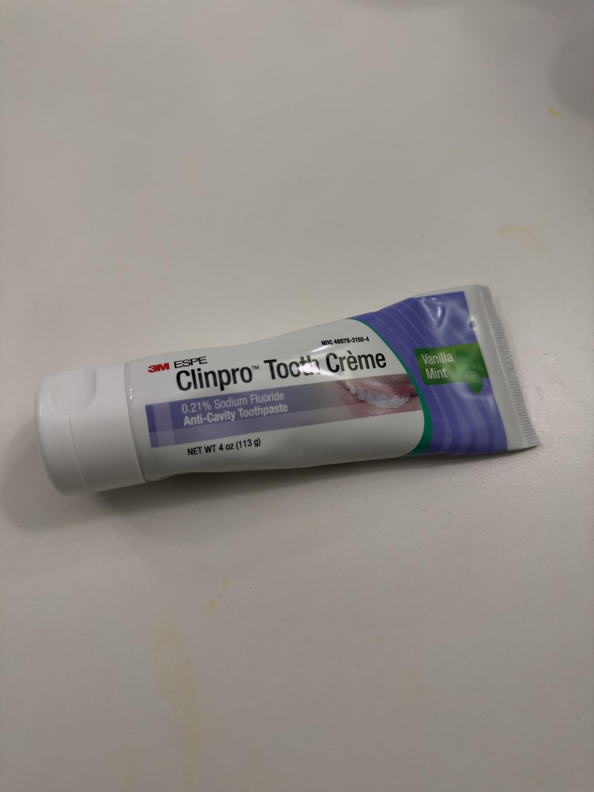 3M Clinpro Tooth Creme 0.21% Sodium Fluoride Anti Cavity Toothpaste, Vanilla Mint