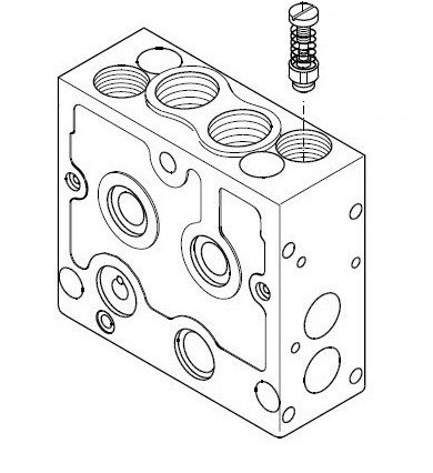 Válvula De Alivio Para Comando Hidráulico 190 Sauer Danfoss
