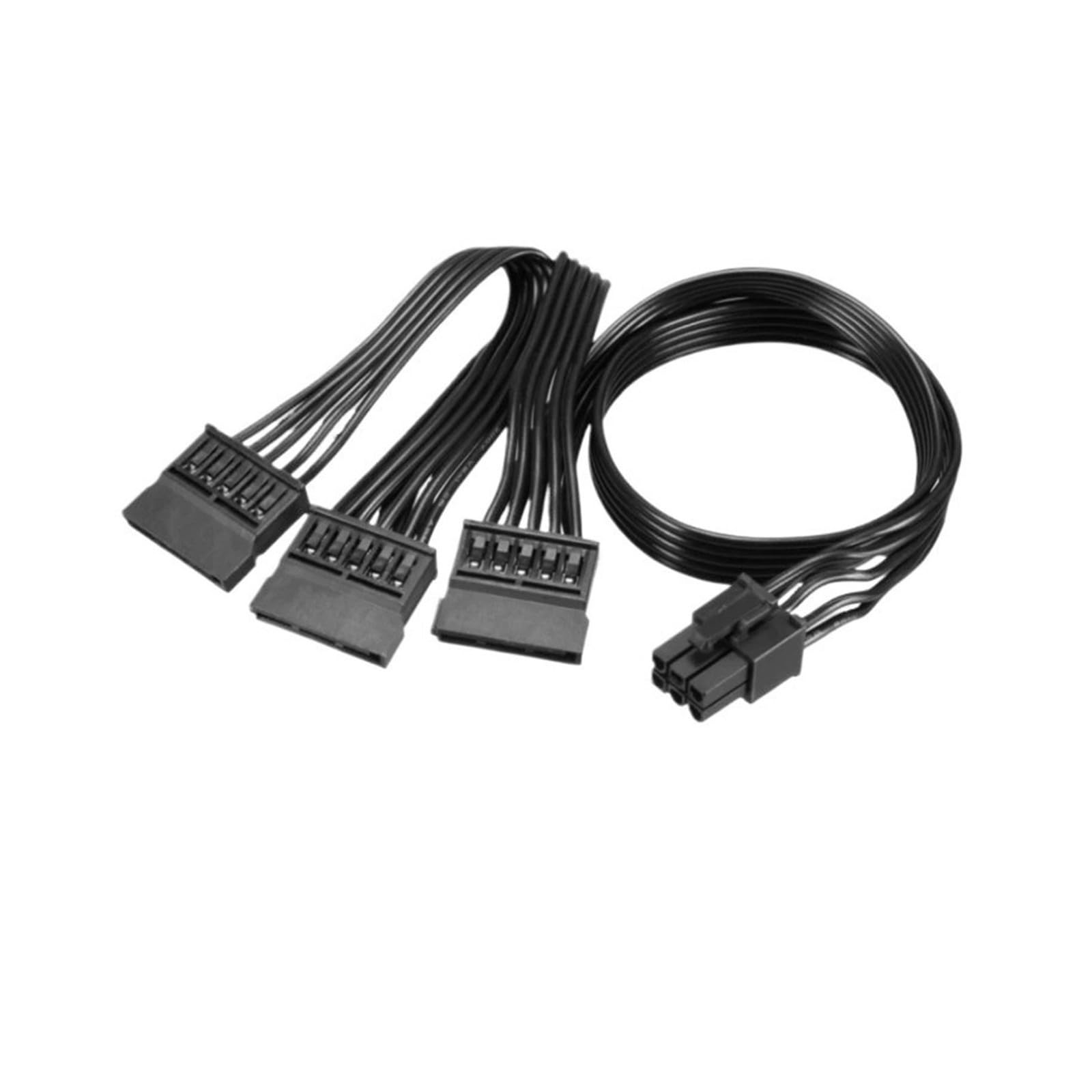 Generico Cavo modulare dritto da 6 pin a 3 SATA 18 AWG