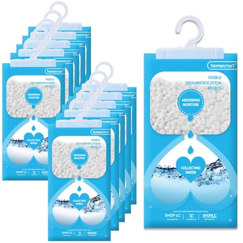 Homesmart Pack of 10 Wardrobe Dehumidifier Hanging Bags Moisture...