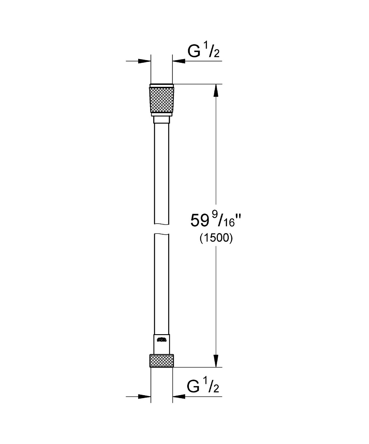 Grohe Flexo de Ducha Twistfree, Cromo (Chrome), 1.5 m