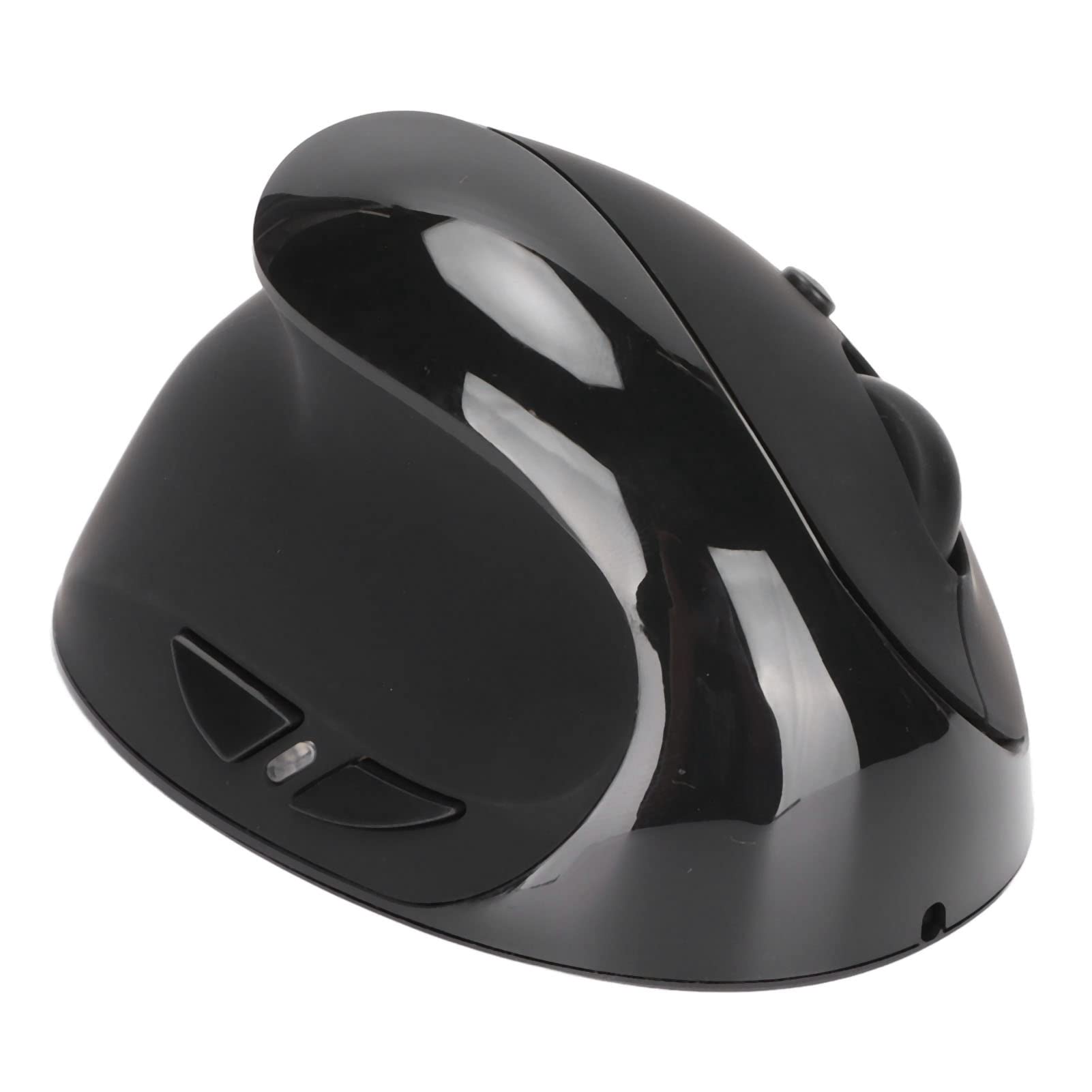 Ergonomic Mouse, 800 1200 1600 DPI Left Hand Vertical Mouse, Rechargeable Computer Mouse with USB Adapter Adjustable DPI for PC (Black)