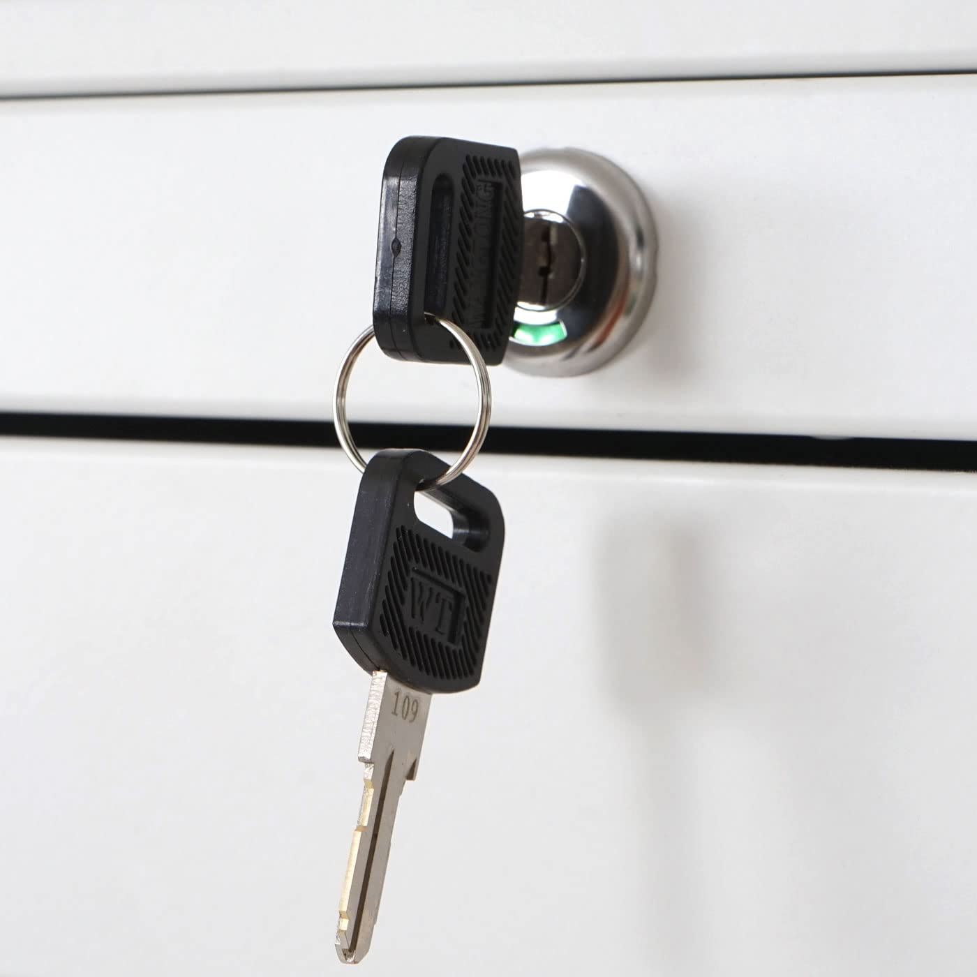 Mendler Hängeregisterschrank HWC-A10AM - 103x76x46cm weiß | Aktenschrank, Büroschrank, Stahlschrank, A4, abschließbar