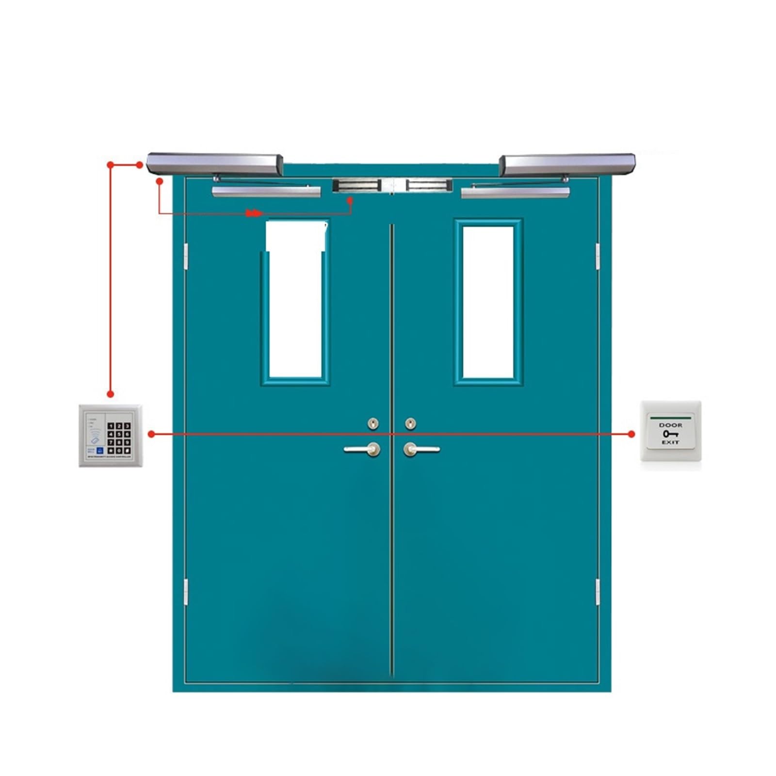 Capteur Automatique Ouvre-porte Plat Interrupteur De Contrôle D'accès Sans Contact Porte Machine Unité Communautaire Porte 90 Degrés Ferme-porte Électrique