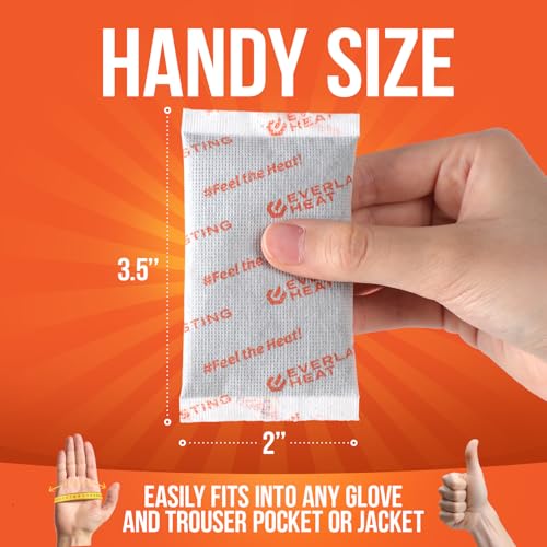 Image of Hand Warmers 40 Pairs (80 Warmers) - Up to 10 Hours of Long Lasting Warmth and Hot Hands - Easy Air Activation for Hands, Body and Feet - TSA Approved