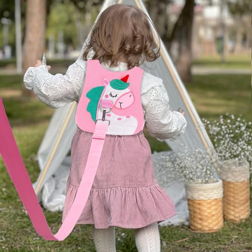 Toddler Harness Leash with Anti Lost Wrist Link, Accmor Cute Unicorn Kids Harness Children Leash for Outdoor Travel, Adorable Baby Anti Lost Leash Walking Wristband Assistant Strap Keep Babies Close