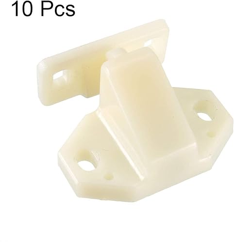 Miniatura 6 de uxcell Rodillo de la puerta del armario del armario de los muebles con el rodillo del ABS blanco 10pcs