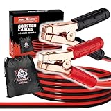 CARTMAN 1 Gauge 20 Feet Jumper Cables 800AMP Heavy Duty Booster Cables with Carry Bag