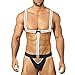 DeaAmyGline sous-vêtement Transparent Hot Col V Pyjamas Sexy Body Mankini Serveur Lingerie sous-Vêtements Nouveauté Hommes String Costume Briefs