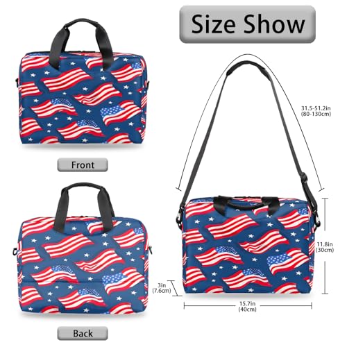 Bolsa para laptop de 16 pulgadas con bandera americana miniatura 5