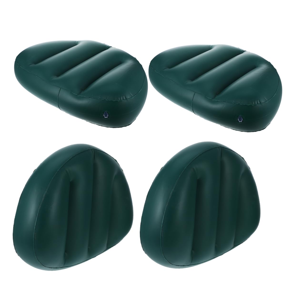 KOMBIUDA 4pcs Inflatable Kayak Seat Cushion PVC Back Support Pad for Fishing Camping Durable Easy to Inflate for