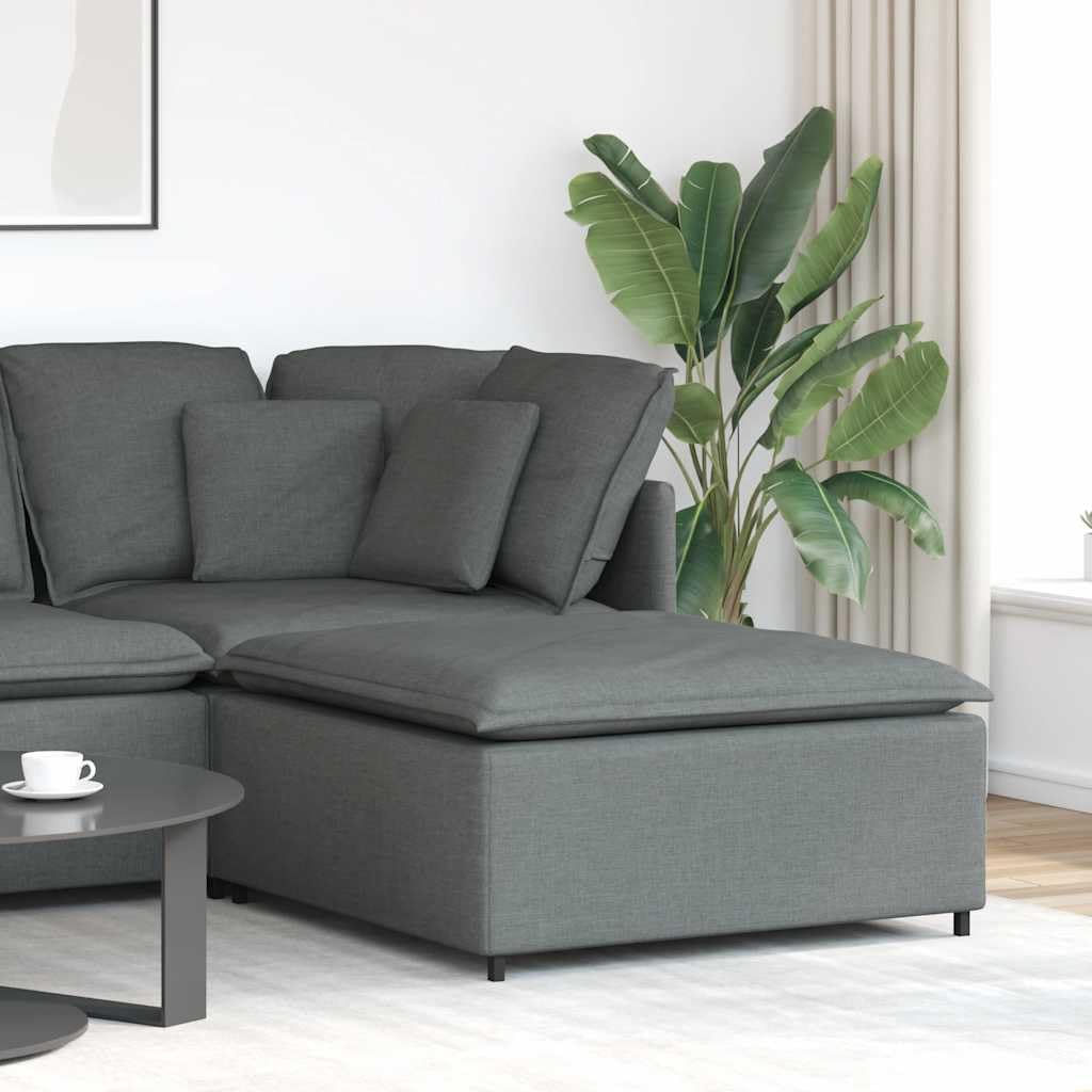 Homgoday Sofá Modular con reposapiés, módulo Gris Oscuro, 100x100x48 cm Sofá Moderno para Sala de Estar/Dormitorio/Oficina, Fácil Montaje Sofá Pequeño