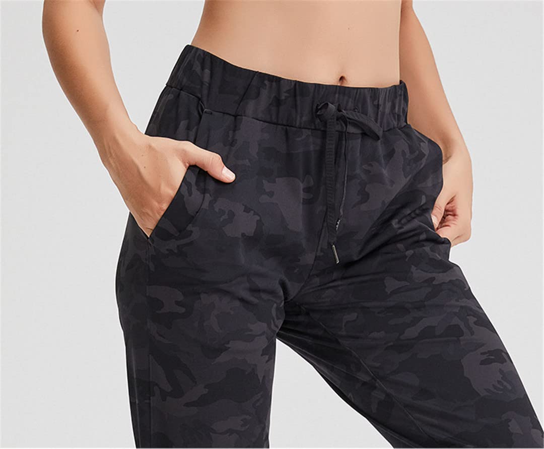 Dninmim Damen Yoga Gym Sport Atmungsaktive Nahtlose Leggings Jog Workout Hohe Taille Strumpfhose, Schwarz Camo1, M
