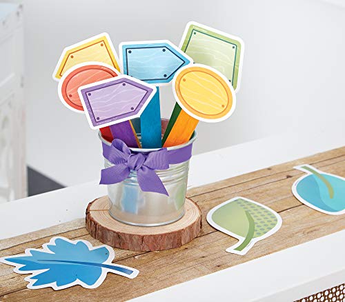 Image of Carson Dellosa 36-Piece Colorful Wood Bulletin Board Cutouts, Colorful Cutouts for Classroom Bulletin Board Set, Assorted Colors Classroom Cutouts for Bulletin Boards