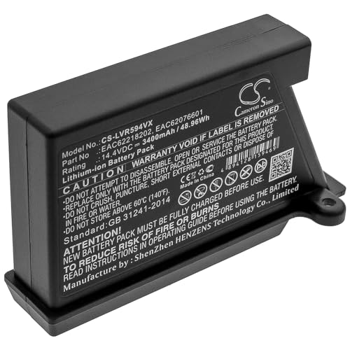 Batería para robot aspirador de 3400 mAh para LG HomBot VR9624PR VR9627PG VR9647PS VRD710RRC VSR9640PS Cameron Sino