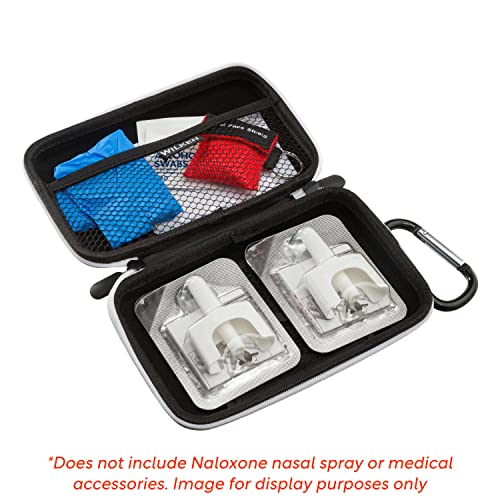 Naloxone Case For Opioid Overdose Kits | Custom Designed Hardshell Case Holds All Formulations Of Naloxone | Does Not Include Accessories Or Nasal Spray (Case Size 7" X 4.5" X 2") (Black - 1) #TOP1