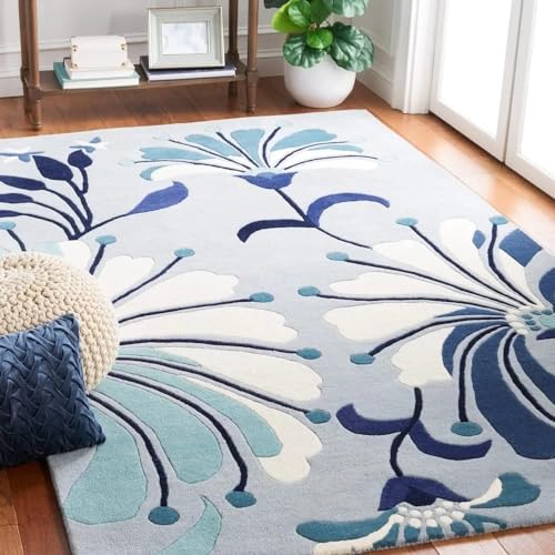 Image of Carpet Mahal Handmade Handwoven Tufted Made of 100% Soft Blended Wool Export Quality Carpets with 1 Inch Thickness (4x6 Feet) Color Multi
