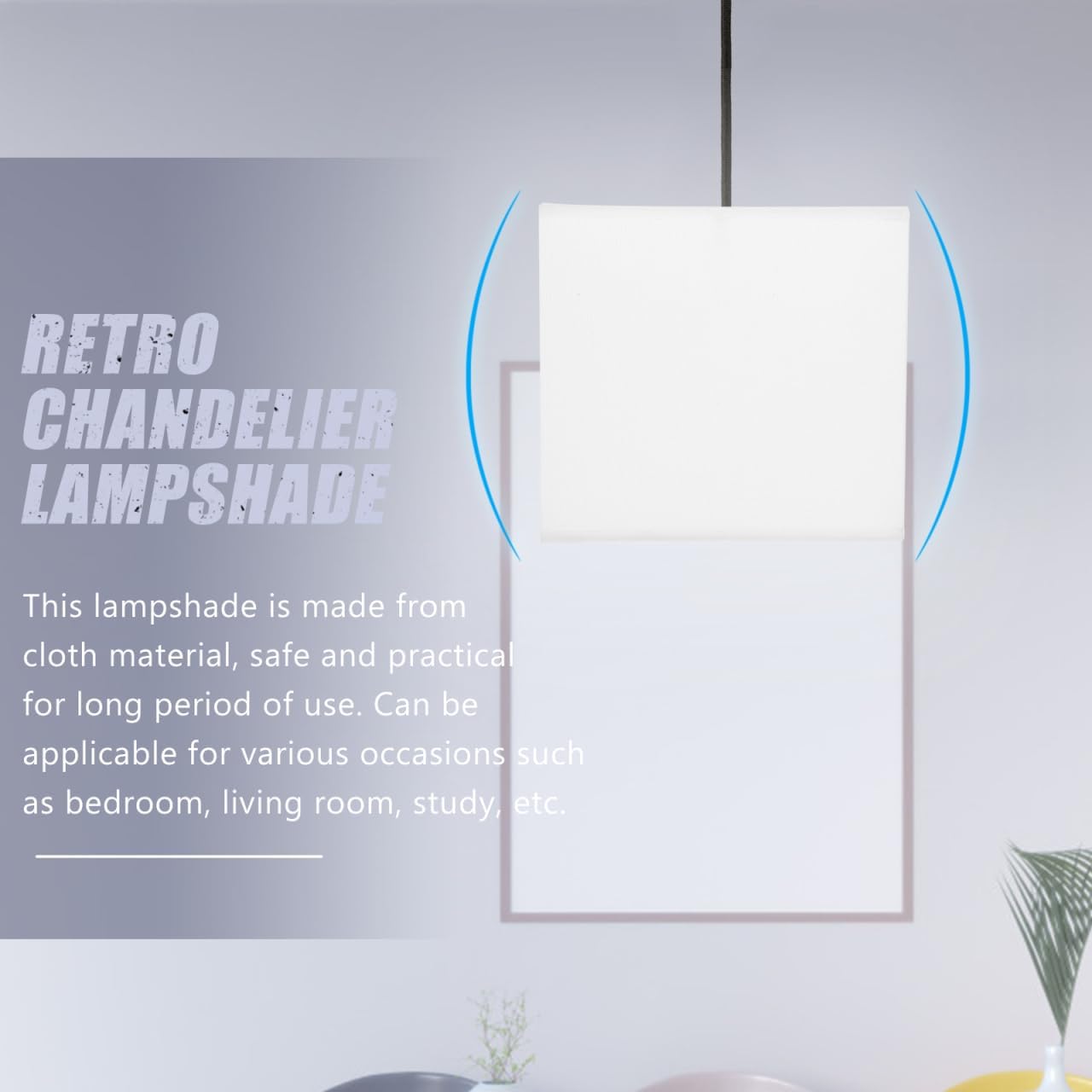 VALICLUD Rectangular Cloth Lampshade for Table Lamp Replacement Shade Rustic Design for Hotels and Home Decor Versatile Use Hanging and Table Lamps