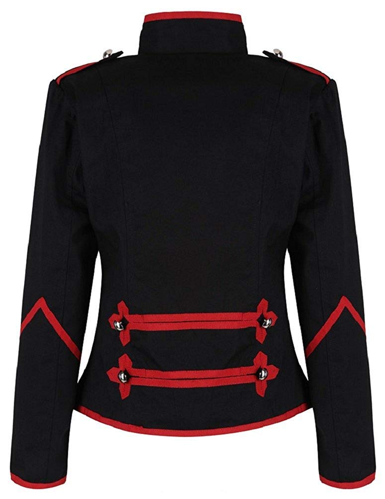 Ro Rox Damen Militärische Parade Emo Punk Schlagzeuger Jacke