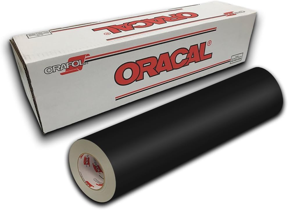 ORACAL 651 Rollo de vinilo mate de 24 pulgadas por 150 pies, color negro