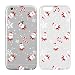 Case for Iphone 6 Plus/Iphone 6S Plus-Cream Cookies-Christmas Gifts Santa Cute Candy Cane Snowflakes In Christmas-Clear Pattern Premium Ultra Slim Hard Plastic Cover Case