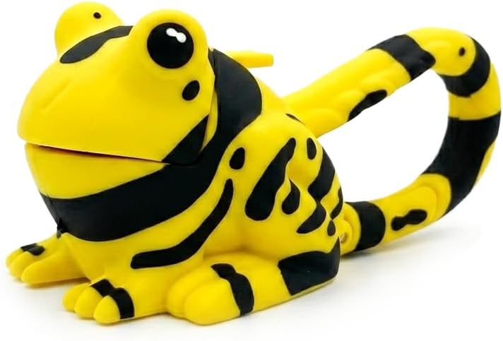 Sun Company Big Discoveries WildLight Animal Carabiner Flashlight - Fun Mini Keychain Flash Lights for Kids, Nurses, Camping (Yellow Frog)