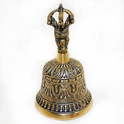 Buy Purpledip Spiritual Buddhist Tibetan Brass Bell with Dorje