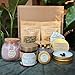 8-Piece Self Care Gift Box with Handmade Tallow Moisturizer, Sugar scrub, Lip Balm, Balth Salts, Salve, Bath Tea Soak, Two Herbal Tea Packs. Relaxation Set Valentine’s Day (Coffee Vanilla)