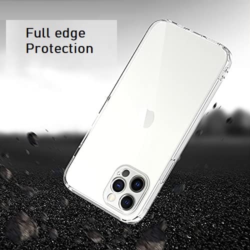 Image of NISHTECH for iPhone 12 Pro Premium Hybrid Transparent Soft Slim Dust Proof Back Case Cover with Camera Protection