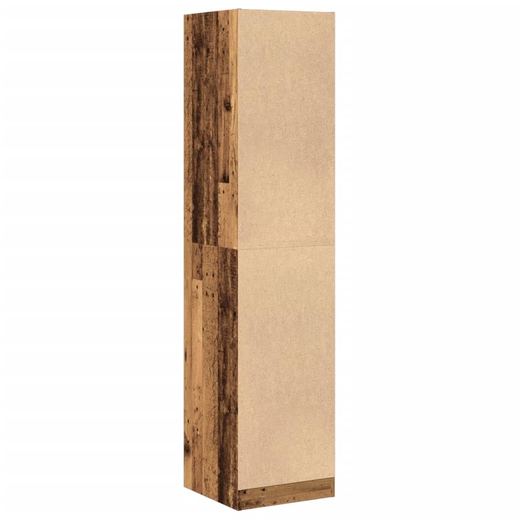 Armadietto classico per medicinale, 40 x 41 x 174,5 cm, in legno di ingegneria, ampio spazio di archiviazione con guide metalliche e maniglie eleganti, armadio portaoggetti