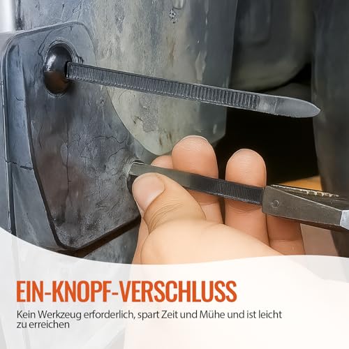 Kabelbinder Verschluss für Reparaturen, 100 Stück kabelbinder UV Beständig Nylon Halterung, Universell Einsetzbar für Auto, Haushalt, Reparatur & Maschinen Cable Tie Buckle Zip Ties Nylon Universal