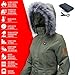 ActionHeat 5V Women’s Battery Heated Parka Jacket – Stylish And Cozy Winter Coat For Cold Weather – Up to 6+ Hours Warmth Olive Green S
