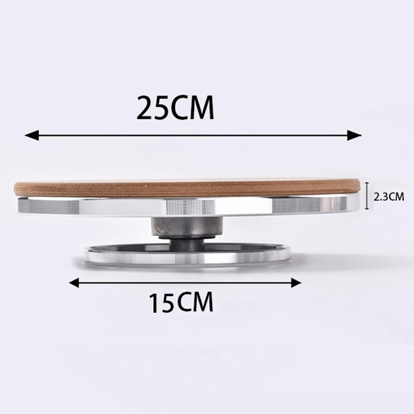 Drehteller für Modellierscheiben, Drehbare Tortenplatte, Aluminiumlegierung, Geräuschloses Lager, rutschfest, Lackierdrehteller, Lackier Und Keramikr, 25cmx15cm