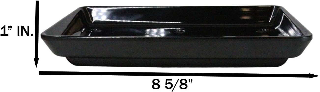Ebros Gift Japanese Cuisine Black Melamine Neta Zara Sushi Sashimi Chef Serving Plate With Drip Holes 8.5" X 5" Sushi Case Raw Food Preparation And Storage Restaurant Supply (12)