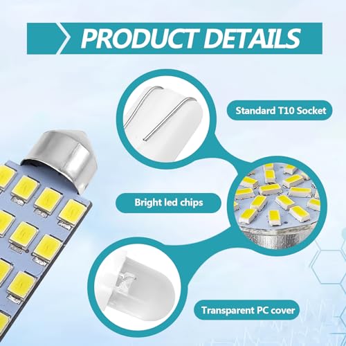 Kit de 70 luces LED interiores para autos miniatura 5