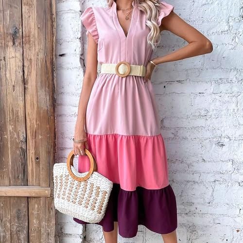 Straw Belt Braided Waistbelt Elastic Women Bohemian Wide(Camel-Style 1)2