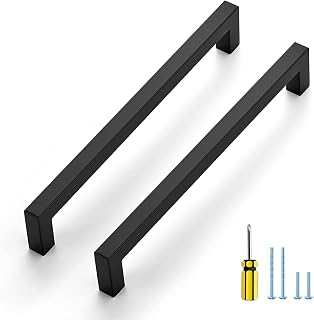 Ravinte Black Cabinet Pulls, 5 Pack 8 in Kitchen Cabinet Handles