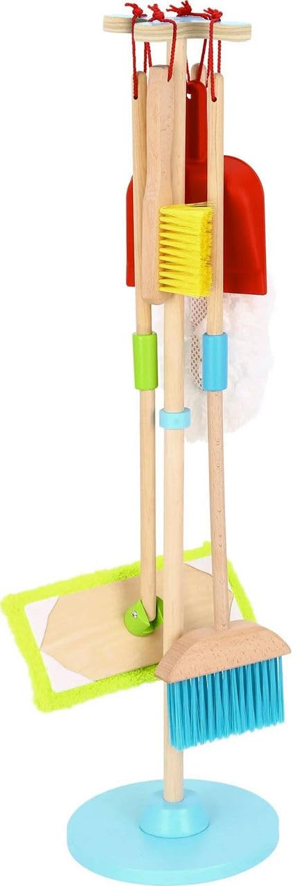 GIODICART Set Pulizie in Legno Gioco Simbolico per Bambini