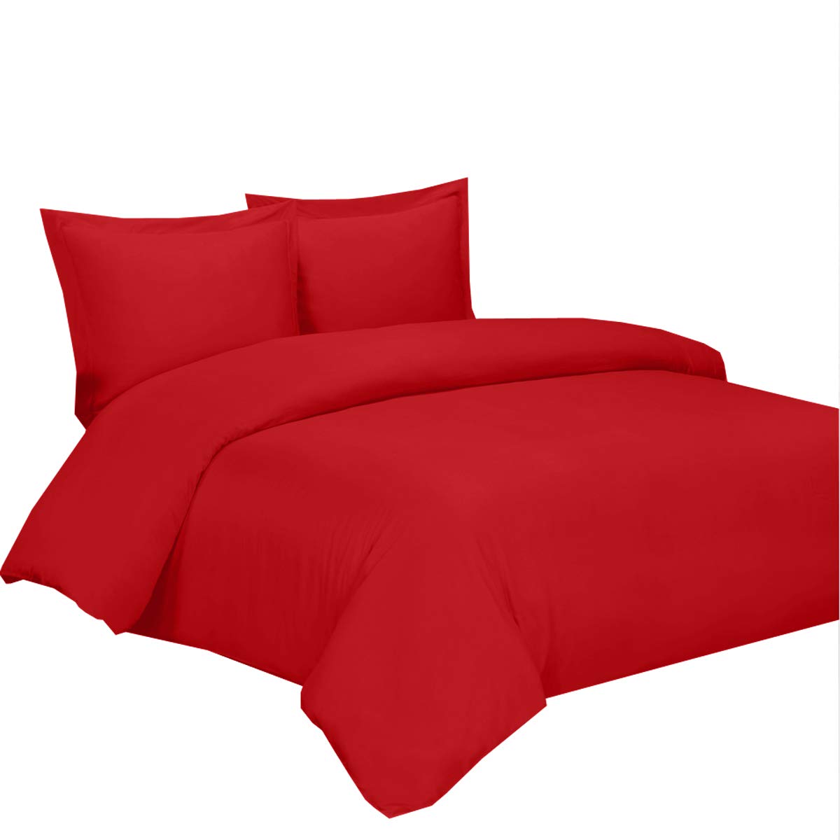 Royal Hotel Bedding 100% Cool Duvet Covers, Viscose Made from Bamboo, King/Cal King, Red