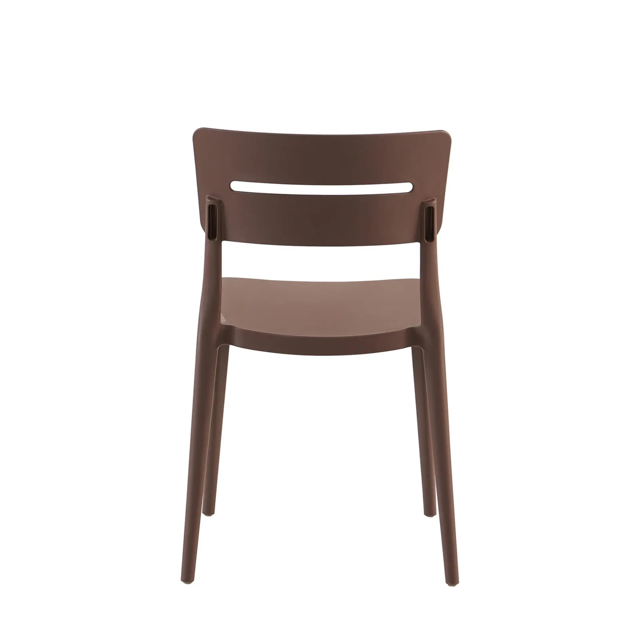 Cribel Set 4 Sedie Bella Bronzo in Polipropilene | Sedie Impilabili per Cucina, Sala da Pranzo, Giardino e Bar | Design Moderno, Resistenti e Facili da Pulire (BRONZO)