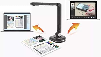 JOYUSING V500S Joy-DocCam Document Camera, 1/4 CMOS Sensor, 8.0 Megapixel Camera, 100x Digital Zoom Function, Built-in Microphone, Autofocus Lens, Flexible Arms, Max Shooting Area 16.53x11.69