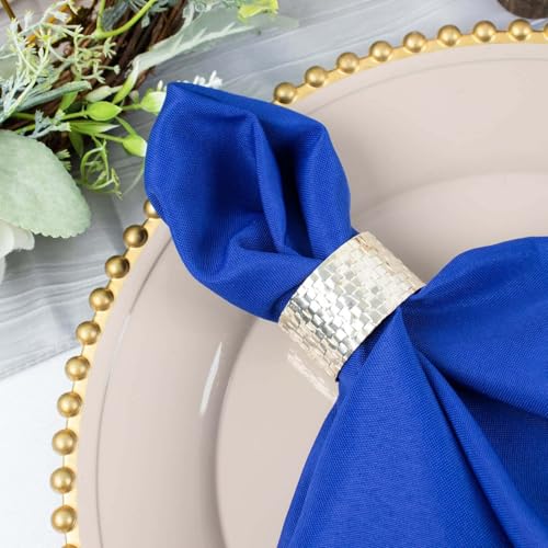 Tableclothsfactory 5 Pack Servilletas Royal Blue 20x20 in miniatura 6