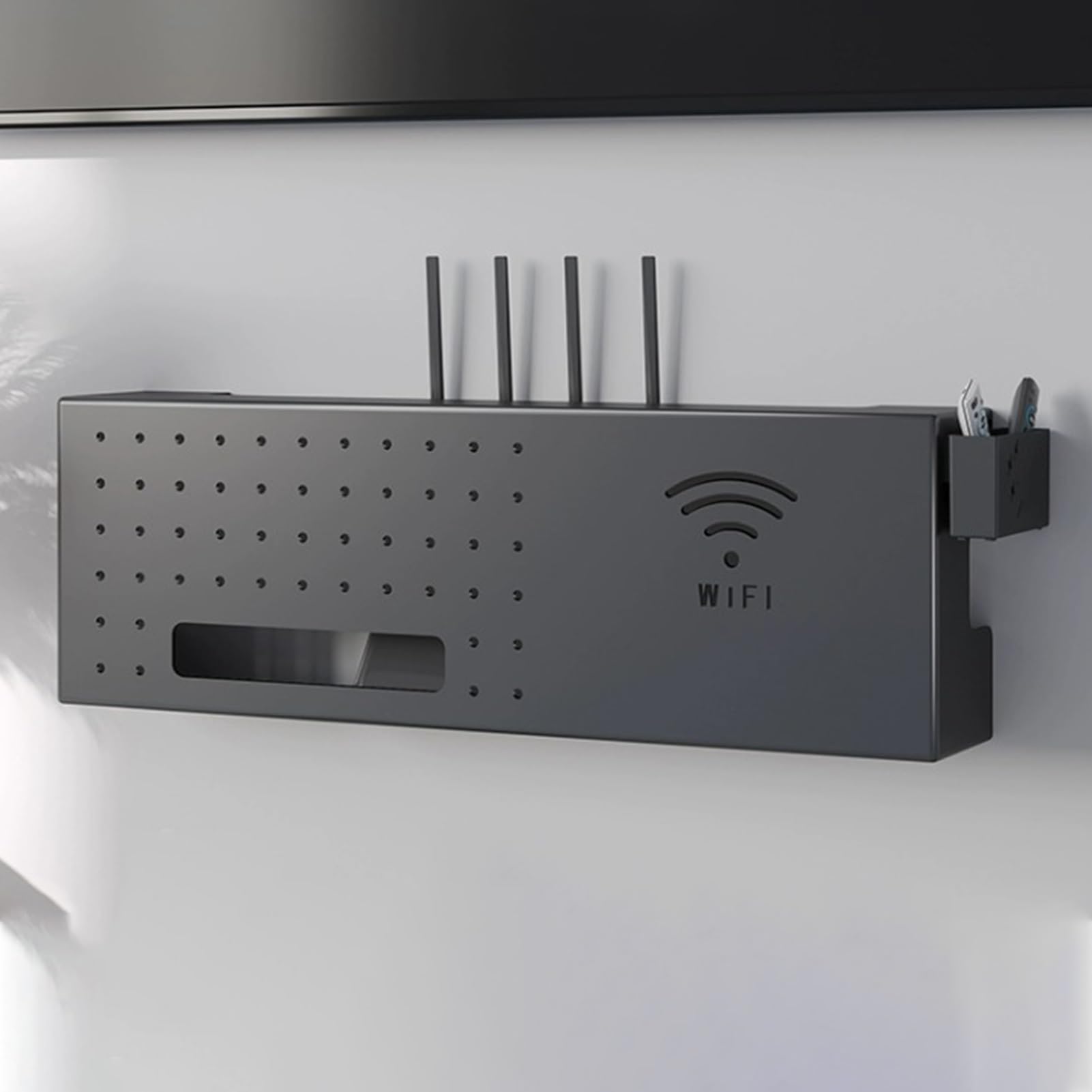 Caja enrutador WiFi que elimina el caos de cables en el suelo